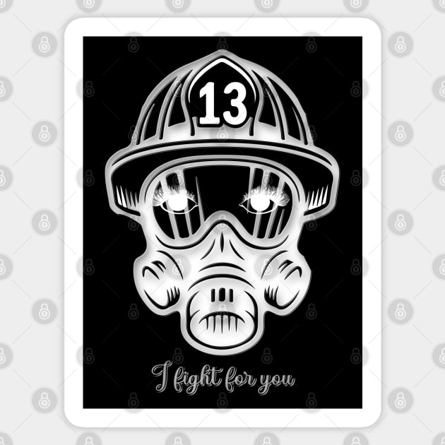 Female Firefighter Light Sticker by Miozoto_Design